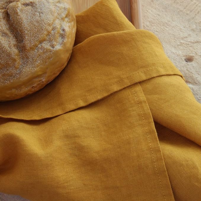 Linen World Linen Kitchen Towels 14 x 28 Inch – Decorative Tea/Kitchen Towels Set of 6 – Stone Washed European Flax Hand Towels - Image 4