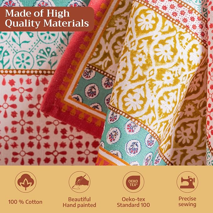 Maison d' Hermine Cloth Napkins Set of 4 Reusable 100% Cotton (20" x 20") | Everyday Square Napkins Cloth Washable Dinner Party Wedding Restaurant Hotel Kitchen Spring Summer - Provence - Image 3