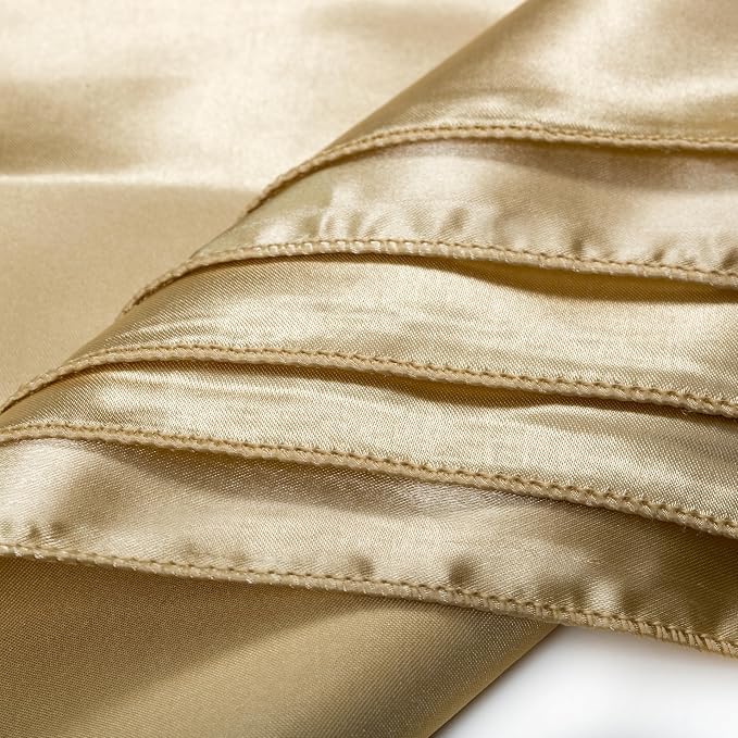 MDS® Pack of 150 Satin Napkins 12 x 12 Inch, Soft Silky Reusable Cloth Dinner Table Napkins for Wedding Décor, Reception, Birthday, Parties, Banquets, Catering, Restaurants & Hotel - Champagne Gold - Image 6