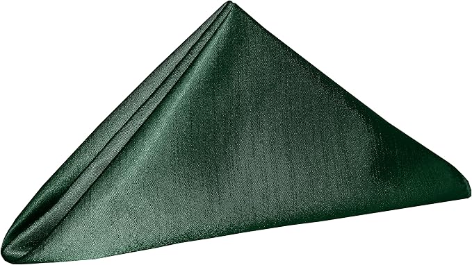 20x20-Inch Shantung Satin Cloth Napkins, Hunter, Set of 60 - Image 2