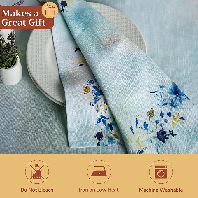 Maison d' Hermine Cloth Napkins Set of 4 Reusable 100% Cotton (20" x 20") | Everyday Square Napkins Cloth Washable Dinner Party Wedding Restaurant Hotel Kitchen Spring Summer - Lazy Summer Days - Image 5