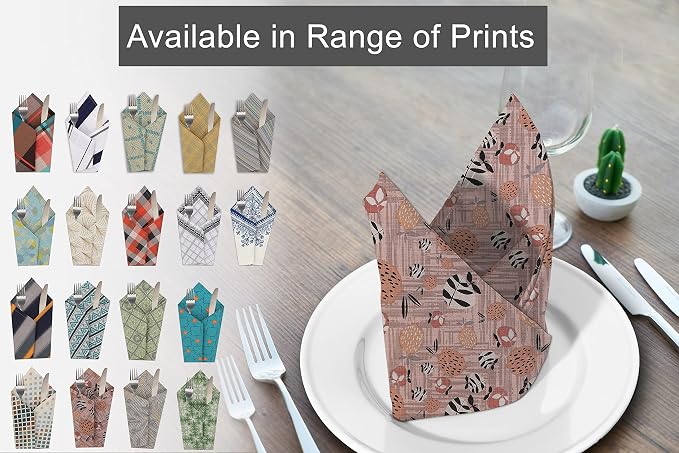 RUVANTI Cloth Napkins Set of 6 Cotton 100%, 18x18 Inches Napkins Cloth Washable, Soft, Absorbent. Cotton Napkins for Parties, Christmas, Thanksgiving, Weddings, Dinner Napkins Cloth - Dusty Palette - Image 7