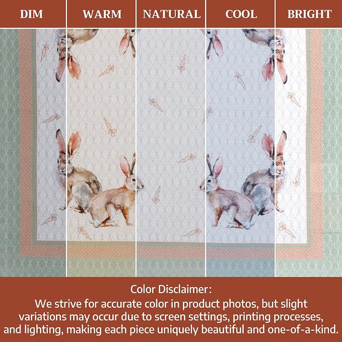 Maison d' Hermine Cloth Napkins Set of 4 Reusable 100% Cotton (18" x 18") | Everyday Square Napkins Cloth Washable Dinner Party Wedding Restaurant Hotel Kitchen Spring Summer - Rabbits At Dawn - Image 6