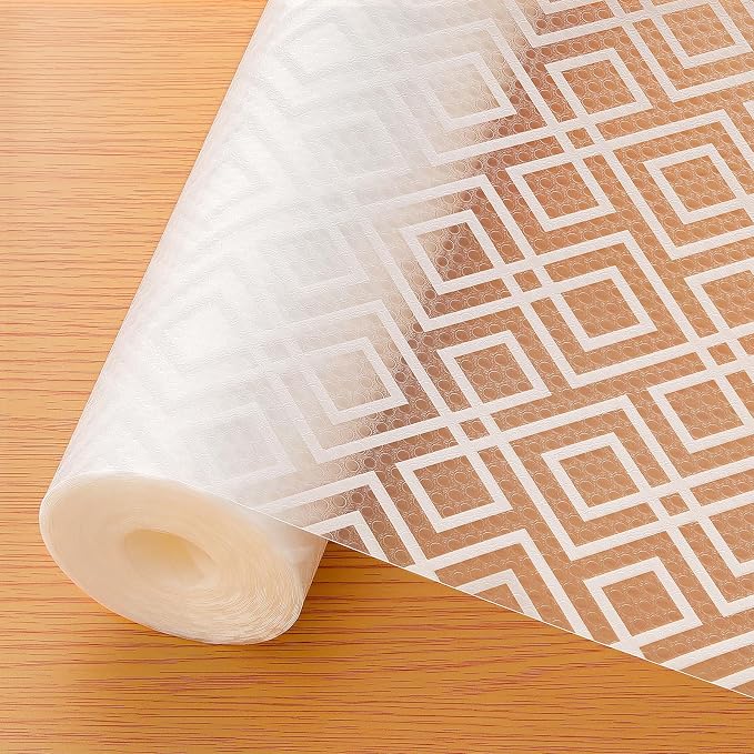 Cooyes Shelf and Drawer Liner for Kitchen Cabinets – Non-Adhesive, Waterproof, Non-Slip Cabinet Liners for Scratch Protection, Desk, Refrigerator, Shelves, Drawers with Modern Pattern by Cooyes