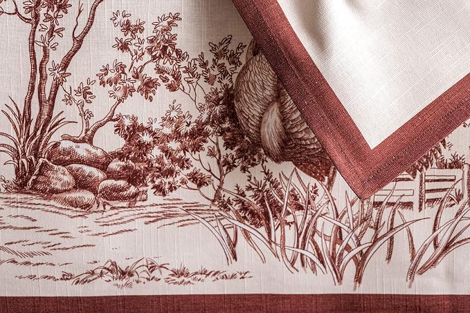 Maison d' Hermine Cloth Napkins Set of 4 Reusable 100% Cotton (20" x 20") | Everyday Square Napkins Cloth Washable Dinner Wedding Restaurant Hotel Kitchen Thanksgiving Christmas - Holy Jouy - Brown - Image 8