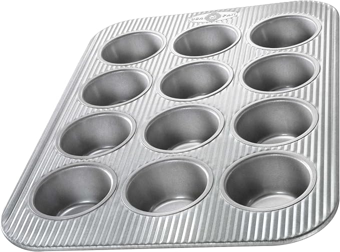 USA Pan 12-Cup Muffin Pan and 8-Inch Square Cake Pan Aluminized Steel Bakeware Set - Image 2