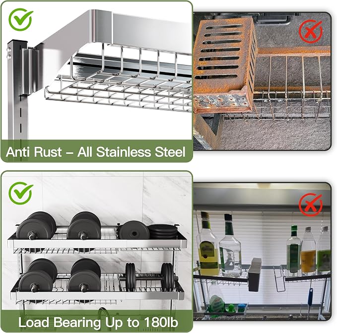 Over The Sink Dish Drying Rack, Extra Large Capacity Dish Drainer | 3 Tier Extra Large All Stainless Steel Expandable Plate Strainers, Rustproof Metal, Counter Space Saving, Modern Silver - Image 2