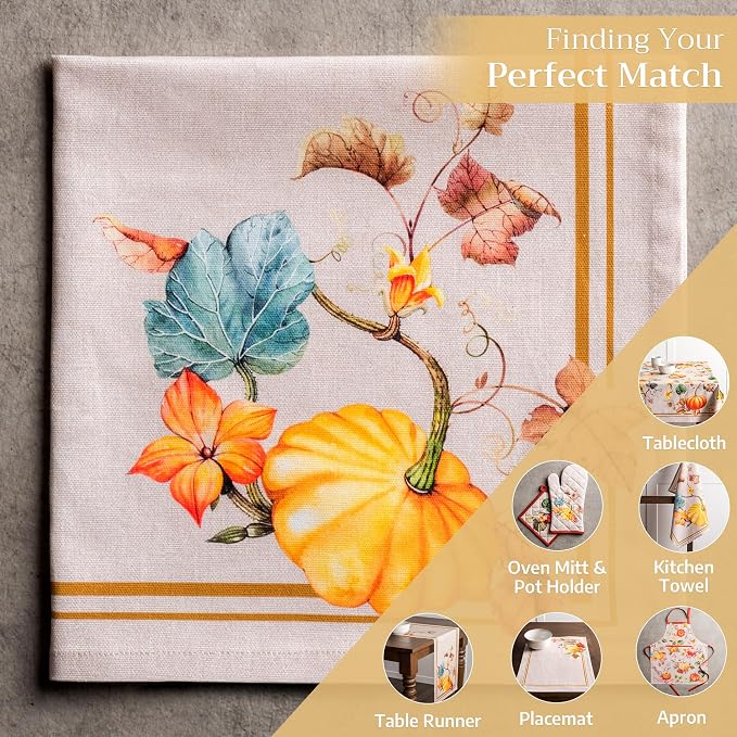Maison d' Hermine Cloth Napkins Set of 4 Reusable 100% Cotton (20" x 20") | Everyday Square Napkins Cloth Washable Dinner Wedding Restaurant Hotel Kitchen Thanksgiving Christmas - Potiron - Image 5
