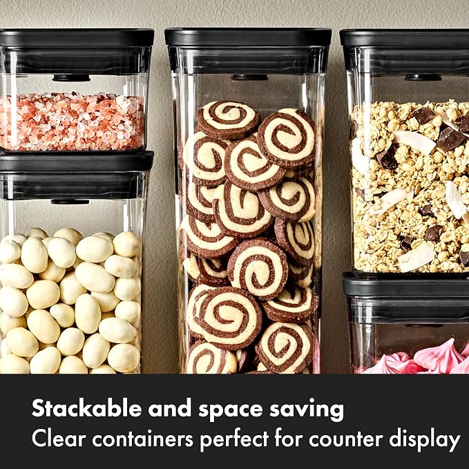 OXO Good Grips 5 Piece Matte Pop Container Set - Matte Black - Image 4