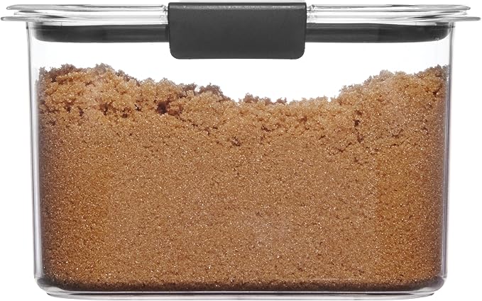 Rubbermaid Brilliance Pantry Airtight Food Storage Container, BPA-Free Plastic, Small, 8-Piece & Container, BPA-Free Plastic, Brilliance Pantry Airtight Food Storage, Open Stock, Brown Sugar (7.8 Cup) - Image 5