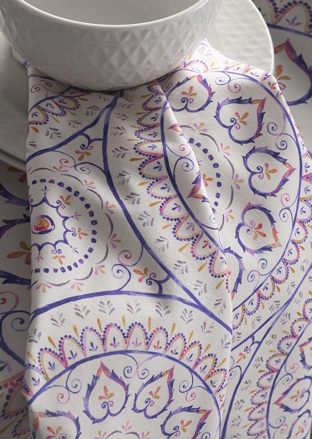 Maison d' Hermine Cloth Napkins Set of 4 Reusable 100% Cotton (20" x 20") | Everyday Square Napkins Cloth Washable Dinner Party Wedding Restaurant Hotel Kitchen Spring Summer - Mandala - Image 8