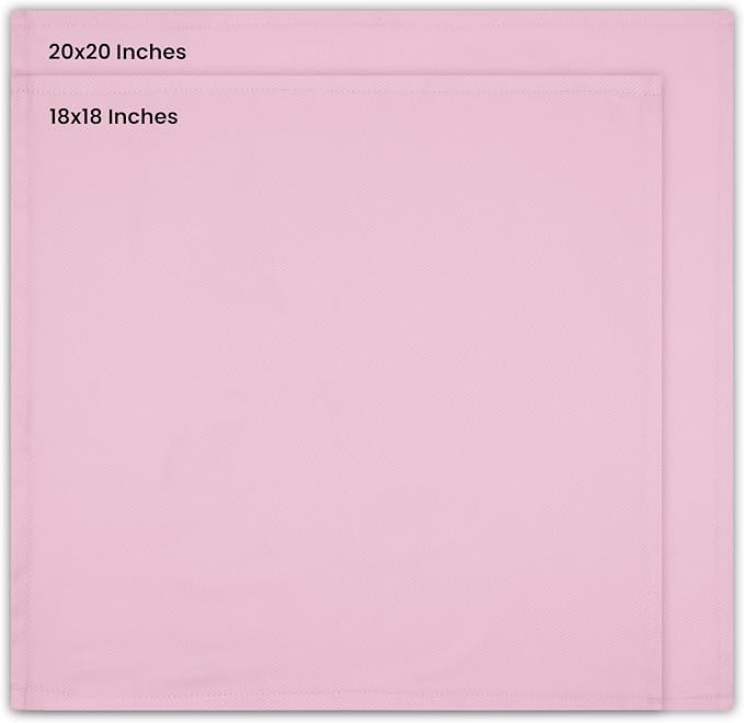 Utopia Kitchen Cotton Blend Pink Cloth Napkins [12 Pack, 18x18 Inch] | Absorbent Washable and Reusable for Dinner, Restaurant, Lunch, Wedding and Hotel - Image 3