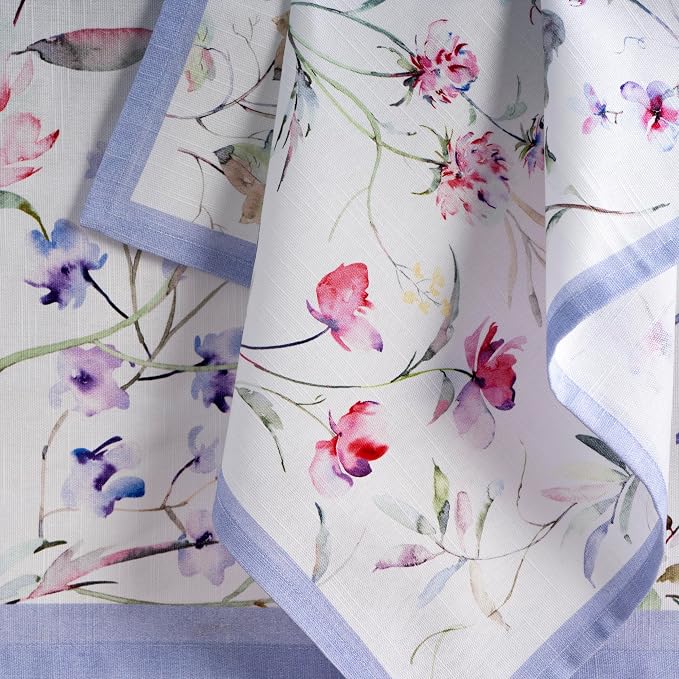 Maison d' Hermine Cloth Napkins Set of 4 Reusable 100% Cotton (20" x 20") | Everyday Square Napkins Cloth Washable Dinner Party Wedding Restaurant Hotel Kitchen Spring Summer - Summer Floral - Image 7