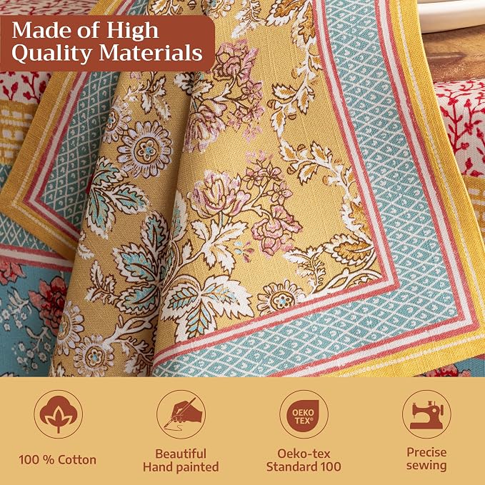 Maison d' Hermine Cloth Napkins Set of 6 Reusable 100% Cotton (20" x 20") | Everyday Square Napkins Cloth Washable Dinner Party Wedding Restaurant Hotel Kitchen Spring Summer - Marquise - Image 3