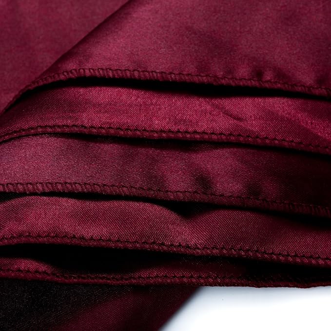 MDS® Pack of 200 Satin Napkins 12 x 12 Inch, Soft Silky Reusable Cloth Dinner Table Napkins for Wedding Décor, Reception, Birthday, Parties, Banquets, Catering, Restaurants & Hotel - Burgundy - Image 6