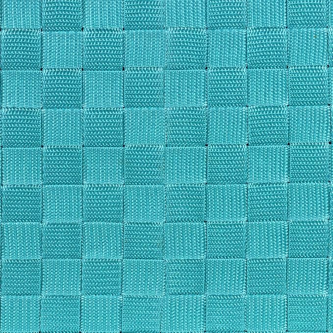 Sorbus Set of 3 Hand-Woven Storage Baskets with Lids (Aqua) – Mesh Bins for Closet, Shelf, or Pantry Organization – Variety Pack for Home and Office Storage - Image 7