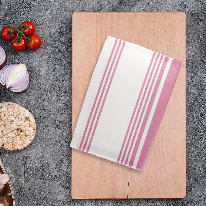 Urban Villa Kitchen Towels Cotton Dish Towels 20”x30” (Set of 6) Baby Pink - Image 5