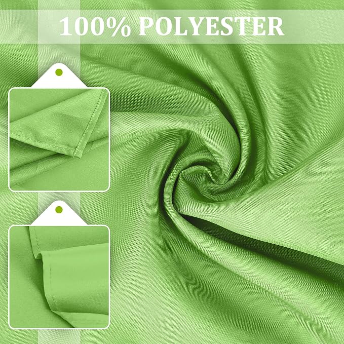SuperO Set of 120 Cloth Napkins 17 x 17 Inch, Polyester Solid Washable Dinner Napkins with Hemmed Edges,Great for Restaurant, Wedding and Party(Apple Green) - Image 7