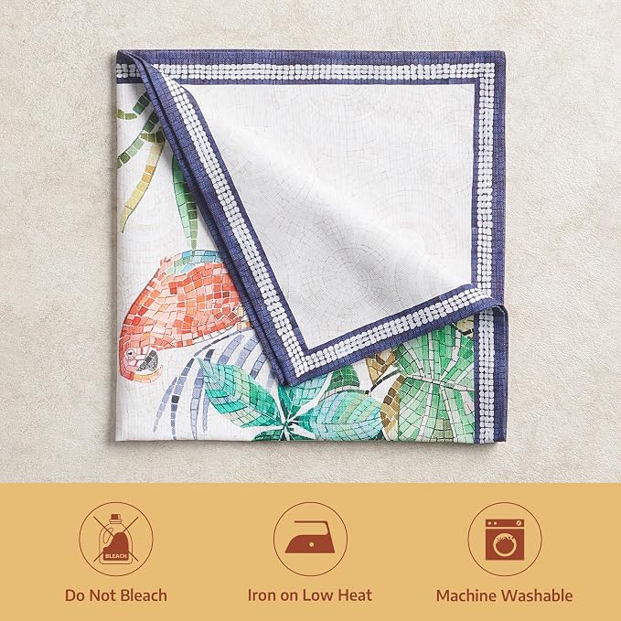 Maison d' Hermine Cloth Napkins Set of 4 100% Combed Cotton (20" x 20") | Everyday Square Napkins Cloth Washable Dinner Party Wedding Restaurant Hotel Kitchen Spring Summer - Mosaic - Image 8