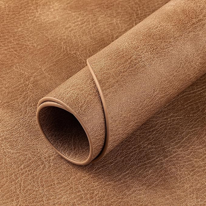 ADRIMER Placemats, Heat Resistant Oval Placemats Set of 12 Washable 12 x 17 Inch, Waterproof Table Mats, Wipeable Pu Place Mats for Kitchen, Dining Room, Sandy Light Brown - Image 3