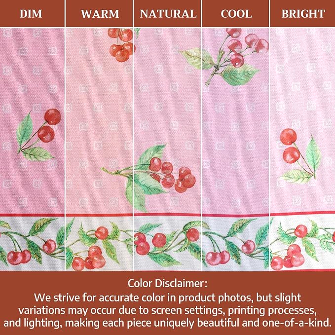 Maison d' Hermine Cloth Napkins Set of 4 Reusable 100% Cotton (18" x 18") | Everyday Square Napkins Cloth Washable Dinner Party Wedding Restaurant Hotel Kitchen Spring Summer - Pink Cherries - Image 6