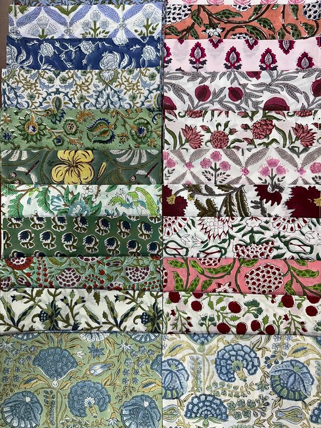Napkins, Kitchen Towels, Table Decor, Table Linen, Cotton Cloth Border Napkins, Size 18"x 18", Hand Block Print Lunch, Dinner Napkins (Random Mix, Set of 8-18x18 Inch) - Image 4