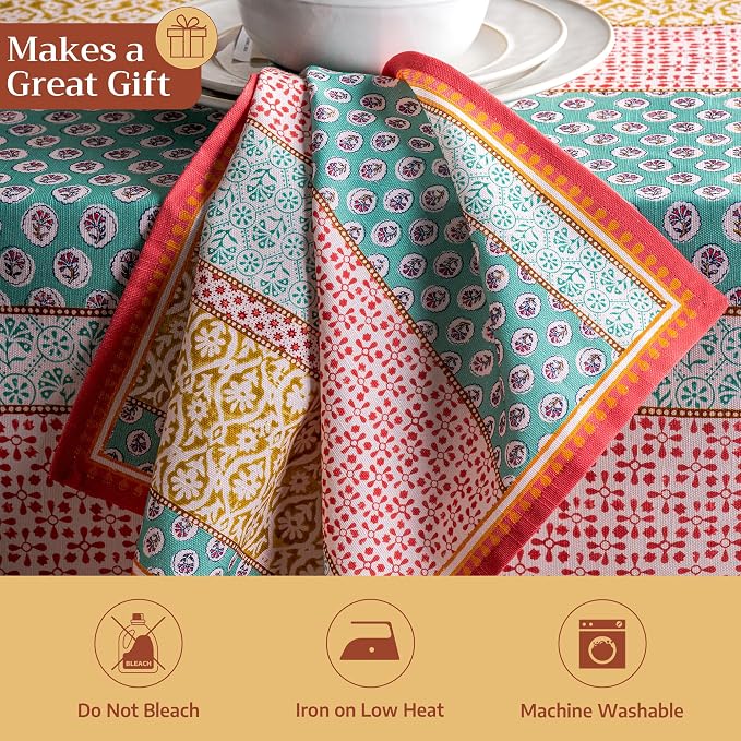 Maison d' Hermine Cloth Napkins Set of 6 Reusable 100% Cotton (20" x 20") | Everyday Square Napkins Cloth Washable Dinner Party Wedding Restaurant Hotel Kitchen Spring Summer - Provence - Image 5