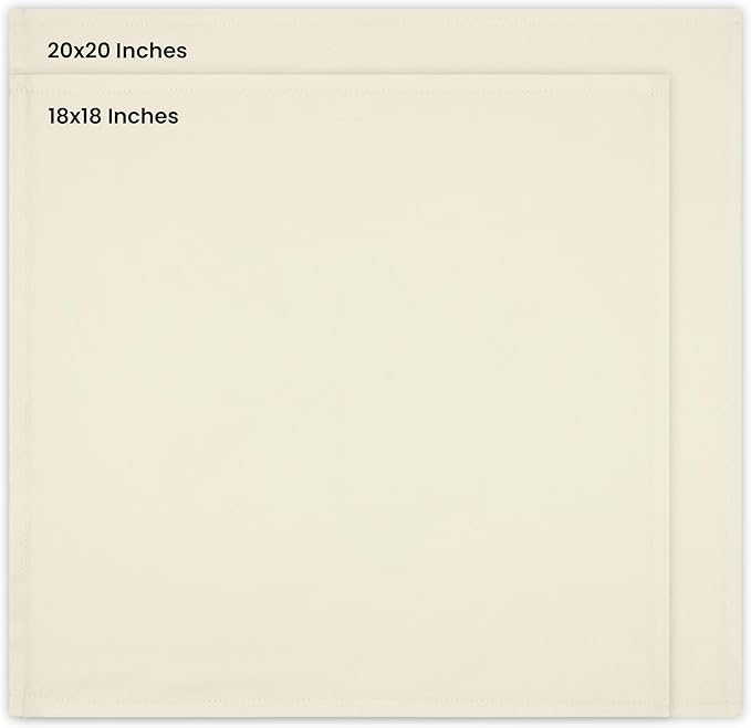 Utopia Kitchen Cotton Blend Ivory Cloth Napkins [12 Pack, 18x18 Inch] | Absorbent Washable and Reusable for Dinner, Restaurant, Lunch, Wedding and Hotel - Image 3
