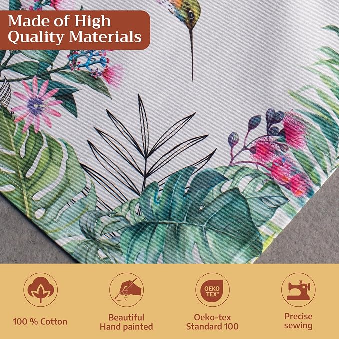 Maison d' Hermine Cloth Napkins Set of 4 Reusable 100% Cotton (20" x 20") | Everyday Square Napkins Cloth Washable Dinner Party Wedding Restaurant Hotel Kitchen Spring Summer - Tropiques - Image 3