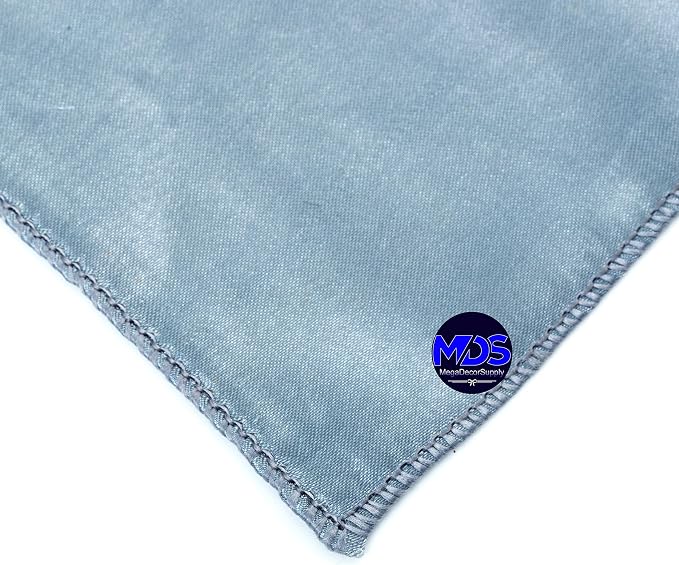 Set of 100 PCS Satin Napkin 12x12 Inch Square, Dinner Table Napkins for Wedding, Bulk Silky Sateen Cloth Napkins for Restaurant Banquet Graduation Birthday Party Decoration - Light Silver - Image 3