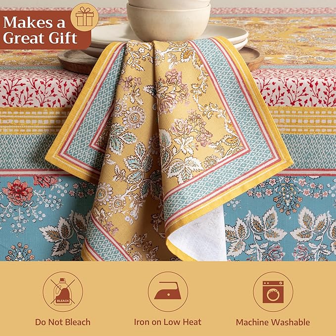 Maison d' Hermine Cloth Napkins Set of 6 Reusable 100% Cotton (20" x 20") | Everyday Square Napkins Cloth Washable Dinner Party Wedding Restaurant Hotel Kitchen Spring Summer - Marquise - Image 5