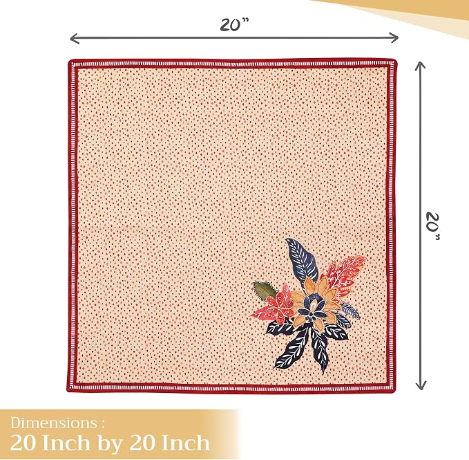 Maison d' Hermine Cloth Napkins Set of 4 Reusable 100% Cotton (20" x 20") | Everyday Square Napkins Cloth Washable Dinner Wedding Restaurant Hotel Kitchen Thanksgiving Christmas - Kalahari - Image 4