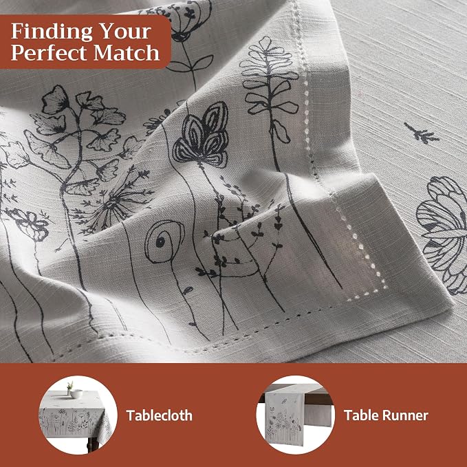 Maison d' Hermine Cloth Napkins Set of 4 Reusable 100% Cotton (20" x 20") | Everyday Square Napkins Cloth Washable Dinner Party Wedding Restaurant Hotel Kitchen Spring Summer - Flore - Image 4