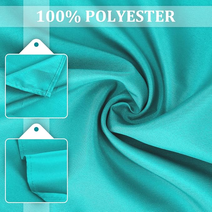 SuperO Set of 120 Cloth Napkins 17 x 17 Inch, Polyester Solid Washable Dinner Napkins with Hemmed Edges,Great for Restaurant, Wedding and Party(Turquoise) - Image 7