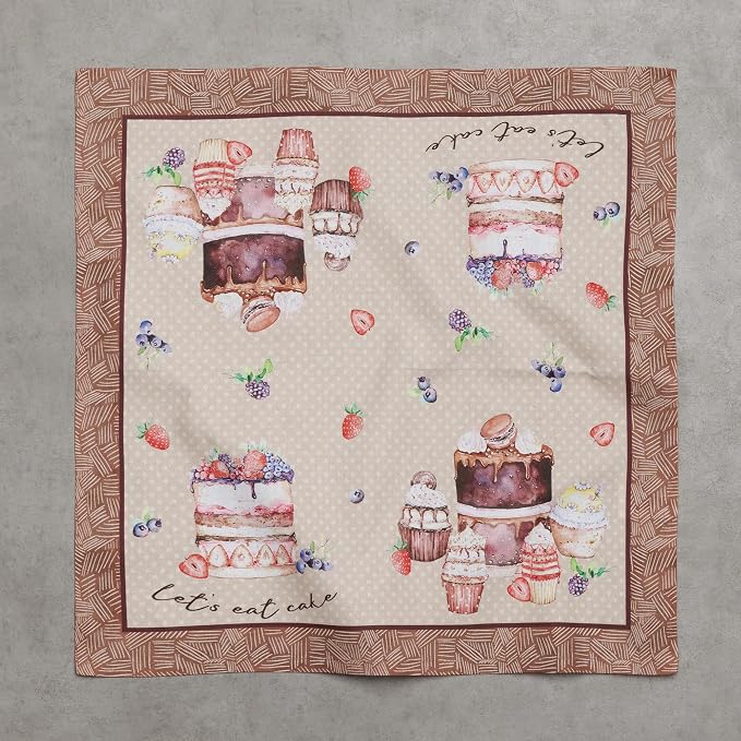 Maison d' Hermine Cloth Napkins Set of 4 Reusable 100% Cotton (18" x 18") | Everyday Square Napkins Cloth Washable Dinner Party Wedding Restaurant Hotel Kitchen Spring Summer - Cakes - Image 8