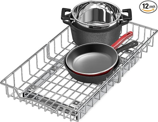 Simple Houseware Under Cabinet Pull Out Sliding Shelf, 21" Dx11 W, Chrome by SimpleHouseware