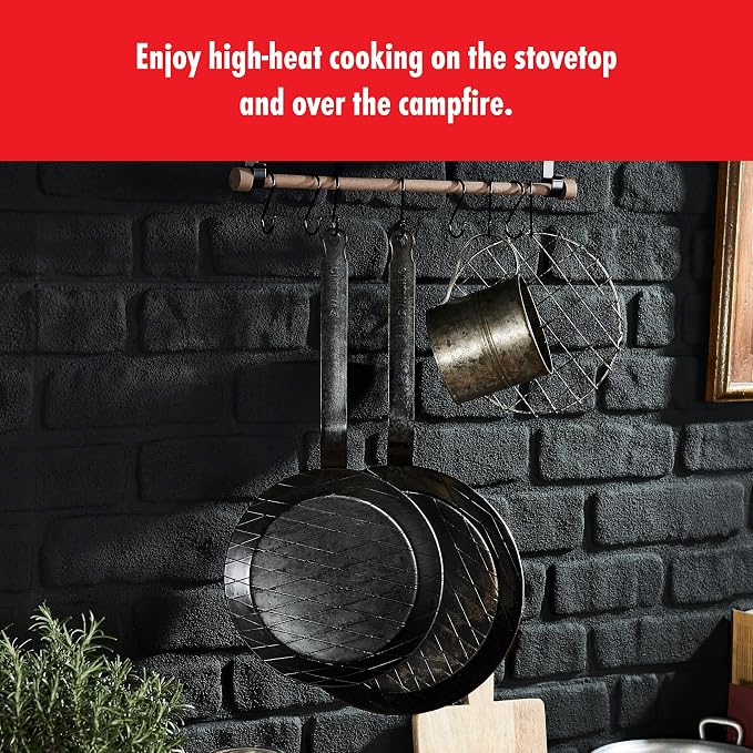 ZWILLING Forged 9.5-Inch Carbon Steel Frying Pan, PFAS-Free Pre-Seasoned Frying Pan, Induction Compatible Skillet, Oven Safe Carbon Steel Cookware - Image 3