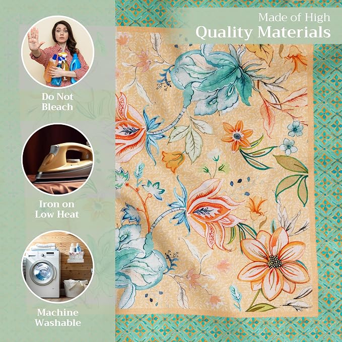 Maison d' Hermine Cloth Napkins Set of 4 Reusable 100% Cotton (20" x 20") | Everyday Square Napkins Cloth Washable Dinner Party Wedding Restaurant Hotel Kitchen Spring Summer - Luxury Loft - Peach - Image 3