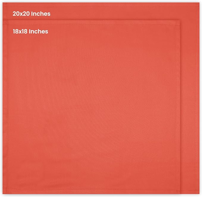 Utopia Kitchen Coral Cloth Napkins [12 Pack, 18x18 Inch] Absorbent Cotton Blend Washable and Reusable for Dinner, Restaurant, Lunch, Wedding and Hotel - Image 3