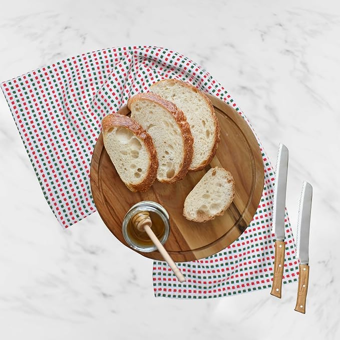 Urban Villa Kitchen Towels Cotton Dish Towels 20”x30” (Set of 6)Red/Grn/Wht - Image 6