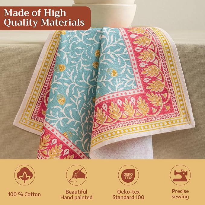 Maison d' Hermine Cloth Napkins Set of 4 Reusable 100% Cotton (20" x 20") | Everyday Square Napkins Cloth Washable Dinner Wedding Restaurant Hotel Kitchen Thanksgiving Christmas - Carpo - Image 3