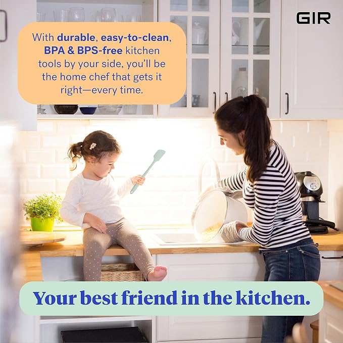 GIR: Get It Right 5-Piece Silicone Ultimate Kitchen Utensils Set - Ladle, Spatula, Flip, Spoon & Spoonula - Non-Toxic Cooking Utensils for Nonstick Cookware, Cooking and Baking - Mint - Image 3