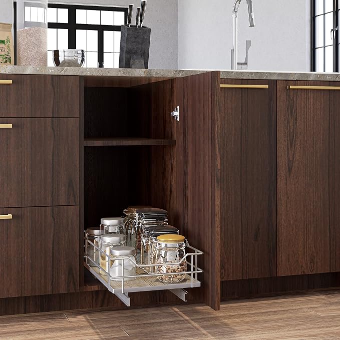 Home Zone Living Pull Out Kitchen Cabinet Organizer - Image 4