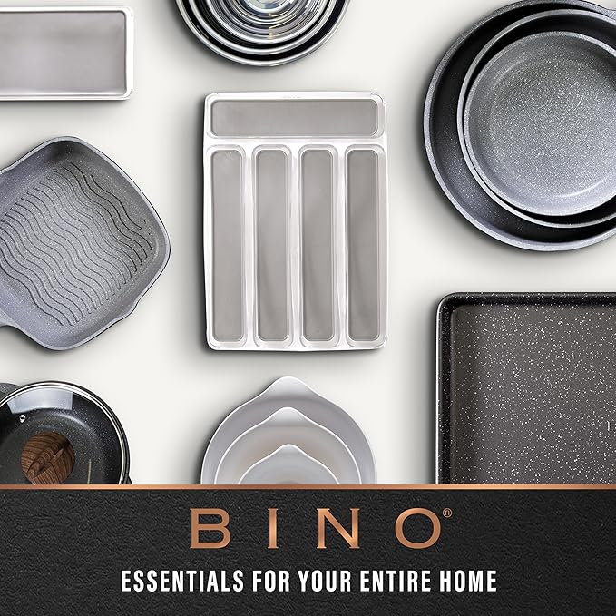 BINO | Woven Plastic Basket | XS (Natural), 5-Pack | THE JUTE COLLECTION | Home Organization, Space - Saving Storage, Stylish Design | Jute Basket | Plastic Storage Basket - Image 9