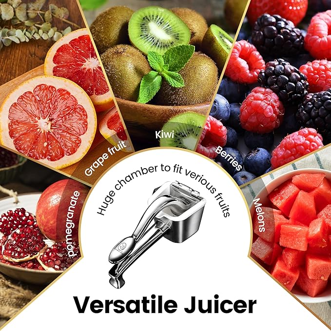 Gourmet Easy Stainless Steel Lemon Squeezer/Citrus Juicer 5-Year Warranty | Heavy-Duty Constructed Stainless Steel, Senior Friendly Easy Press / Clean, Suitable for Lemon, Lime, Orange - Image 3