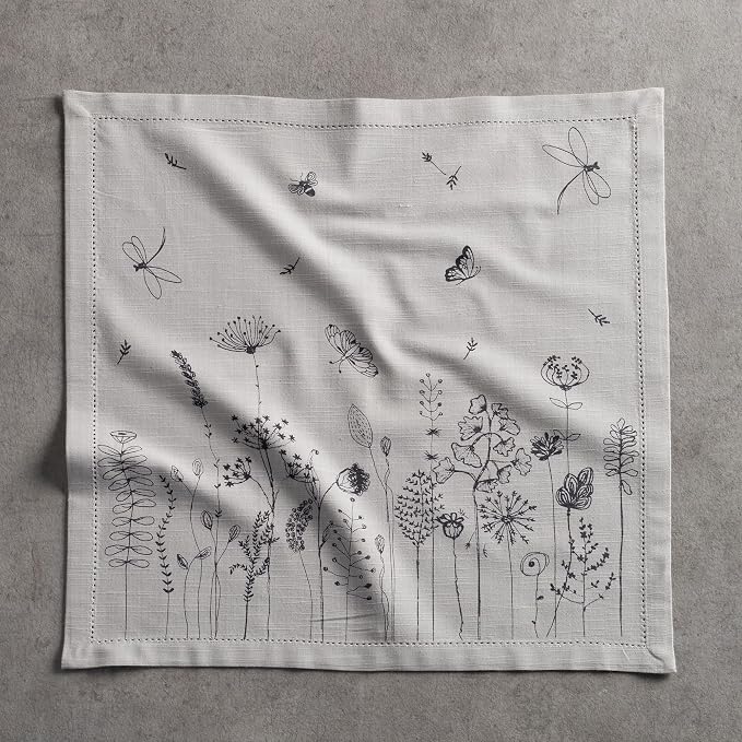 Maison d' Hermine Cloth Napkins Set of 4 Reusable 100% Cotton (20" x 20") | Everyday Square Napkins Cloth Washable Dinner Party Wedding Restaurant Hotel Kitchen Spring Summer - Flore - Image 8