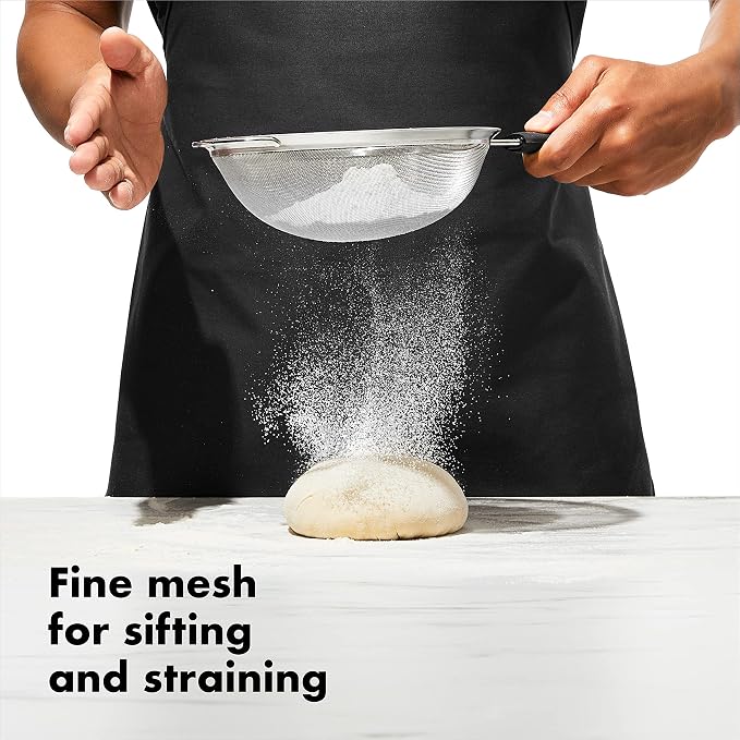 OXO Good Grips 8-Inch Double Rod Strainer + OXO Good Grips Stainless Steel Scraper & Chopper - Image 4