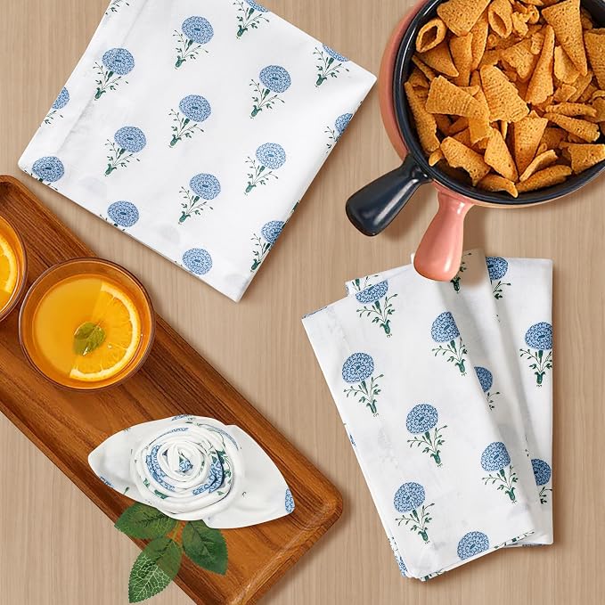 Bedding Craft Printed Dinner Napkins Set of 12 – 18x18 Mushroom Design with 1" Fold – Durable Stylish Fabric Napkins for Dining, Table Décor & Everyday Use - Image 4
