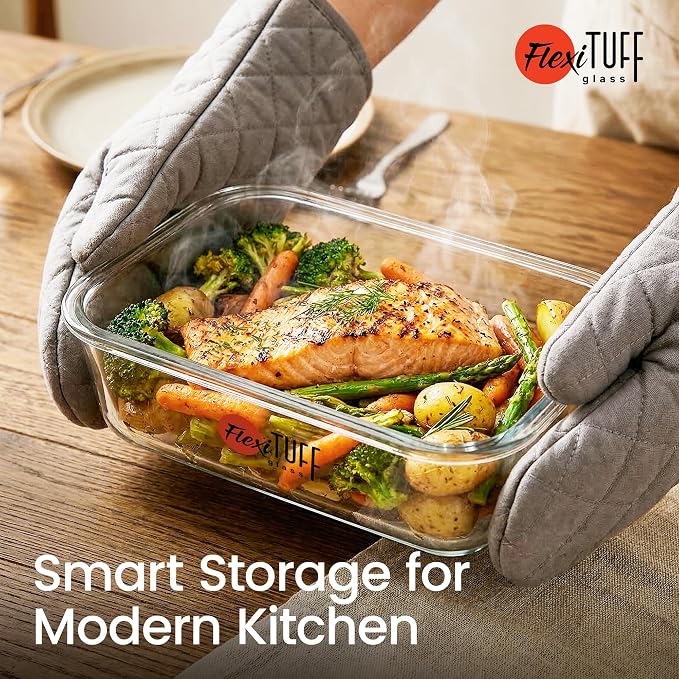 20pcs Set Food Storage Containers (10 Airtight & 10 Lids) |Lunch Containers | Meal Prep Containers | BPA Free, Leakproof Lids, Dishwasher, Microwave and Freezer Safe for Kitchen - Image 5