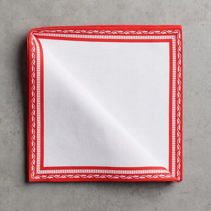 Maison d' Hermine Cloth Napkins Set of 4 Reusable 100% Cotton (20" x 20") | Everyday Square Napkins Cloth Washable Dinner Wedding Restaurant Hotel Kitchen Thanksgiving Christmas - Winter Jouy - Image 9